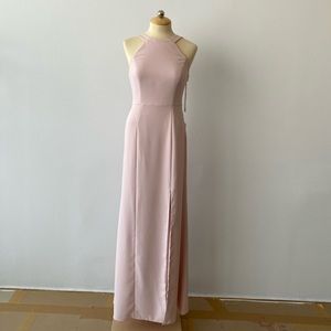 Dessy Bridesmaid Dress Blush Crepe Size 4 - NWT